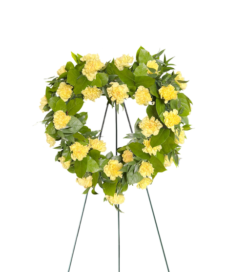 Carnation Heart Wreath