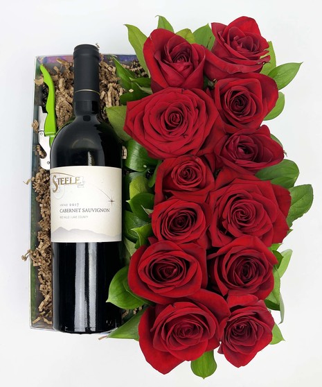 Steele Cabernet Sauvignon +Red Rose Tray