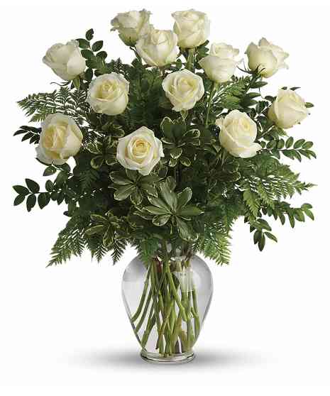 Long Stemmed White Roses