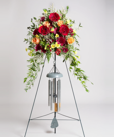 Windchime with Floral Spray