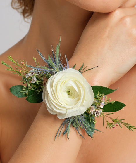 Simple Ranunculus Corsage - Choose Your Color