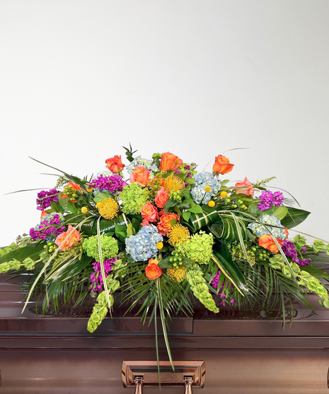 Blooming Bright Forever Casket Blanket