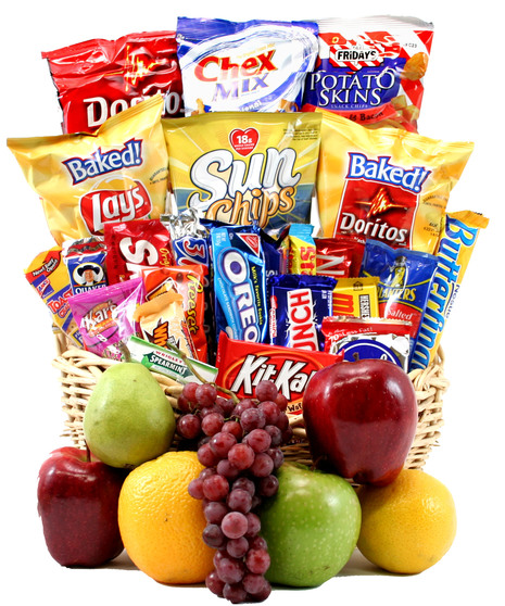 Classic Snack Gift Basket with Fruit