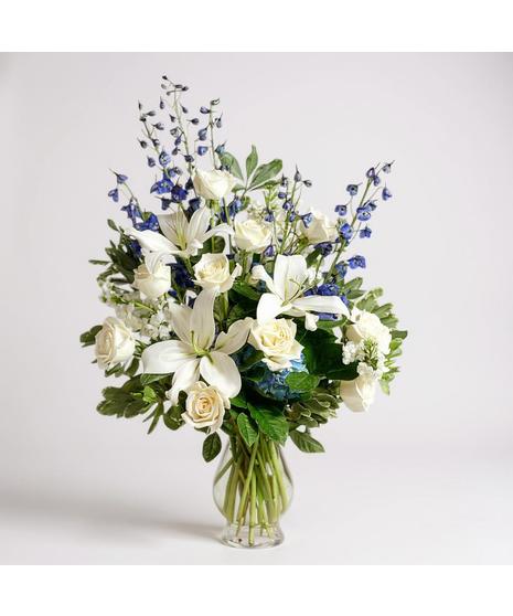 Blue Skies Above Us Vased Arrangement