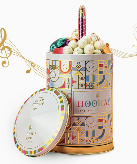 Spinning Sweets Birthday Tin - Rotates & Sings Happy Birthday!
