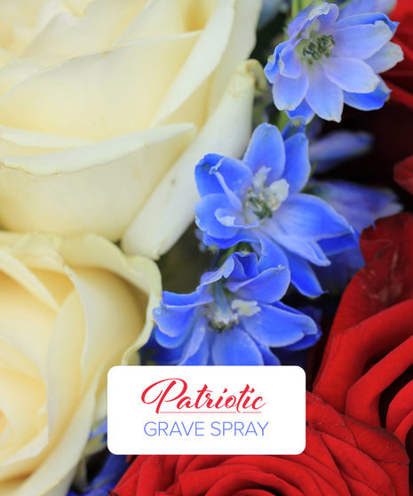 Patriotic Designers Choice Grave Spray
