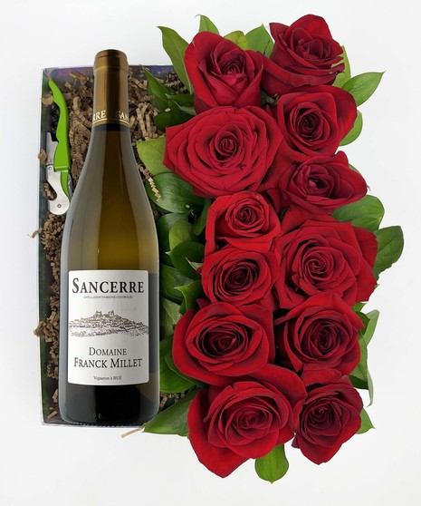 Domaine Franck Millet Sancerre + Red Rose Tray