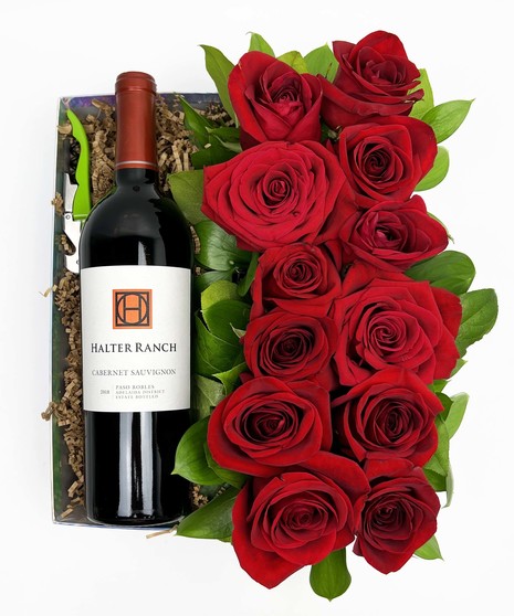 Halter Ranch Cabernet Sauvignon + Red Rose Tray