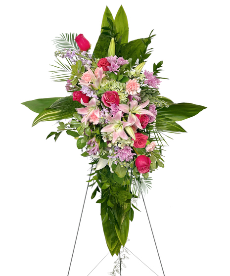 A Loving Farewell Ti Leaf Cross