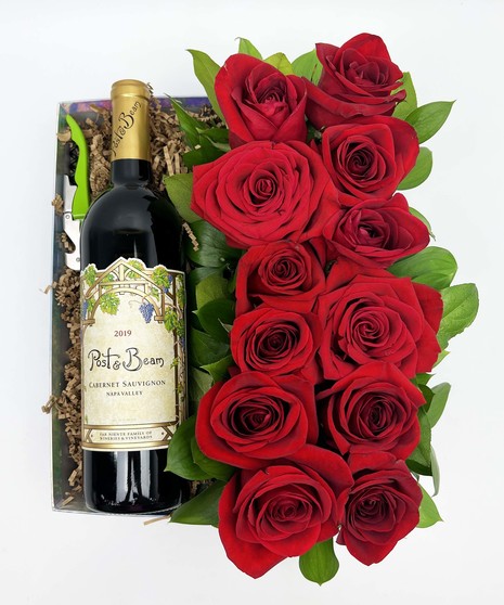 Post & Beam Cabernet Sauvignon + Red Rose Tray