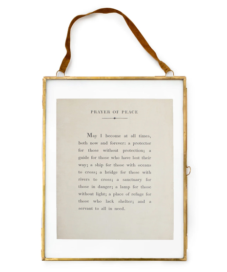 Prayer of Peace Hanging Frame