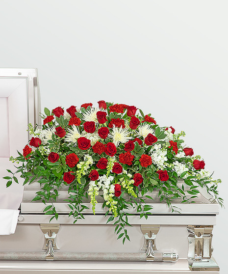 Serene Sanctuary Casket Spray - Serene Sanctuary Collection