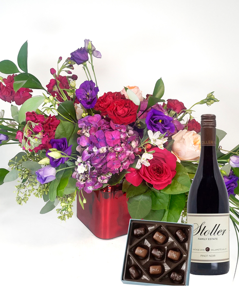 Midnight Rain with Chocolates & Wine - Customize A Gift Bundle