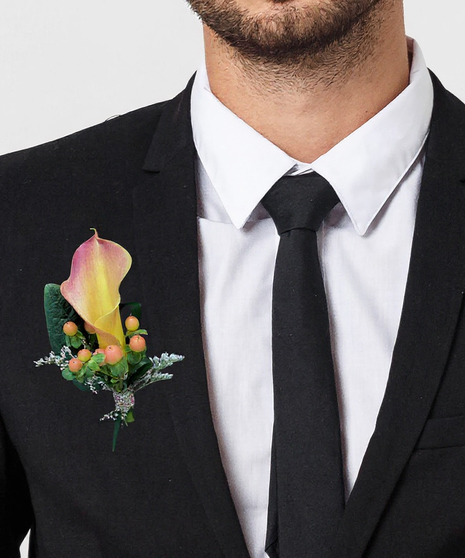 Calla Lily Boutonniere - Choose Your Color