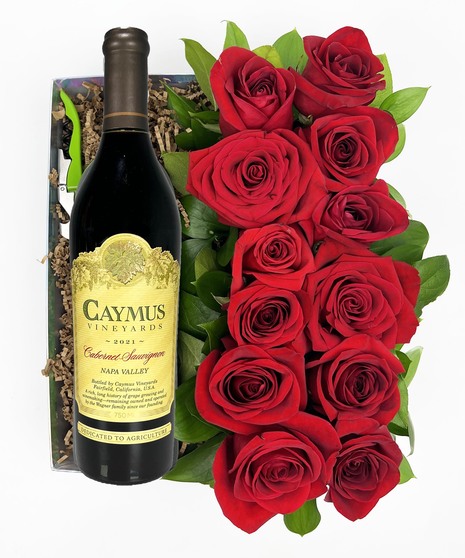 Caymus Cabernet Sauvignon + Red Rose Tray