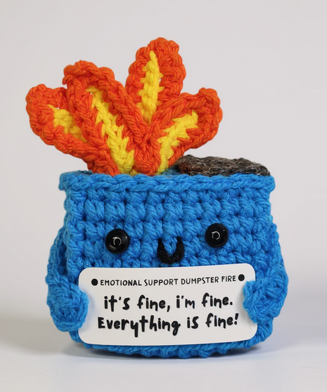 Emotional Support Dumpster Fire - Desk Pet (3.5 in)