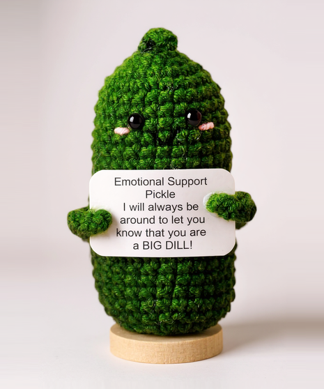 Emotional Support Pickle - Desk Pet (4 in)